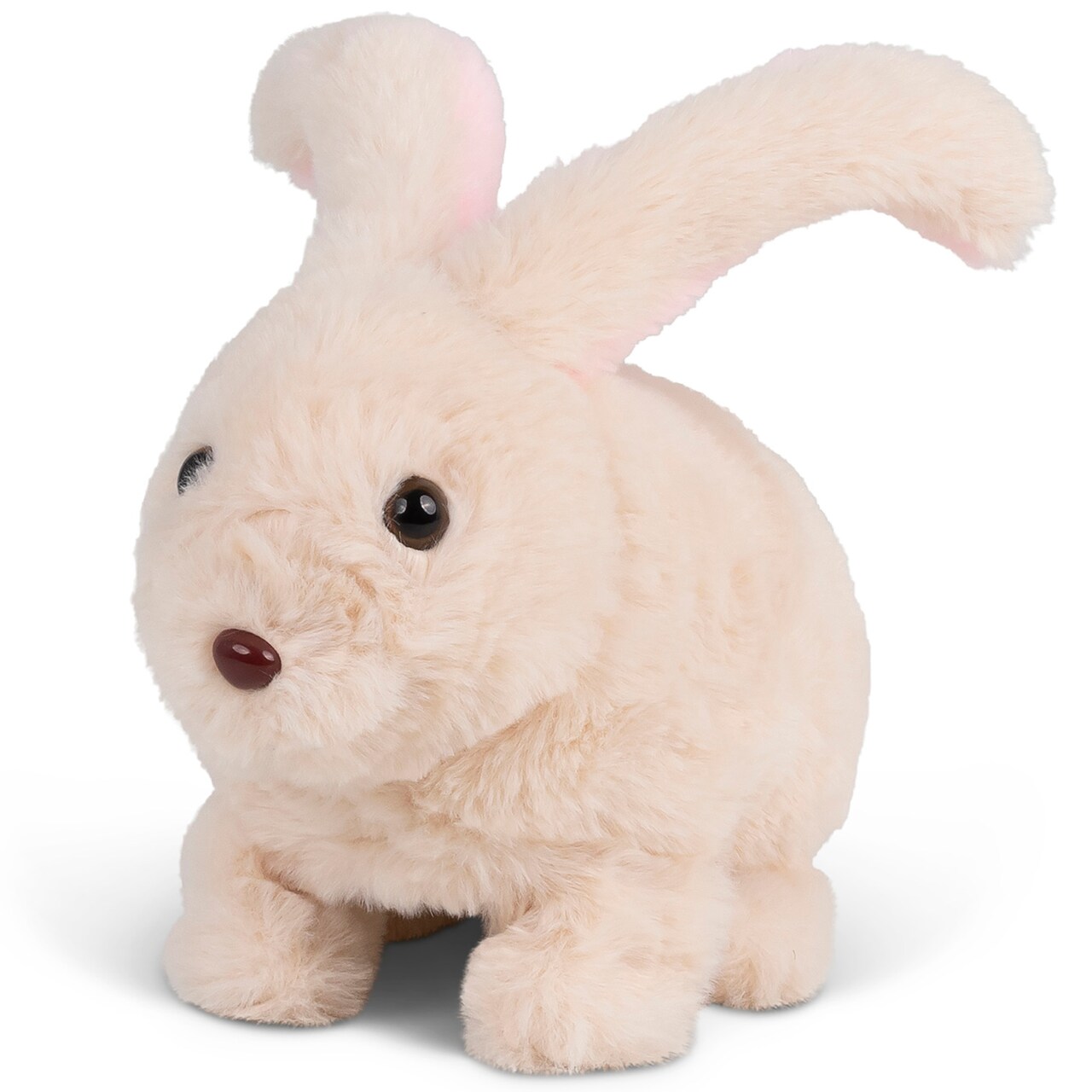 Tobar: Animigos Bouncing Bunny Rabbit - White - Cuddly Animated Plush Pet, Hops-Wiggles-Snuffles Its Nose, Fun Interactive Toy, Toddlers & Kids 18Mo+